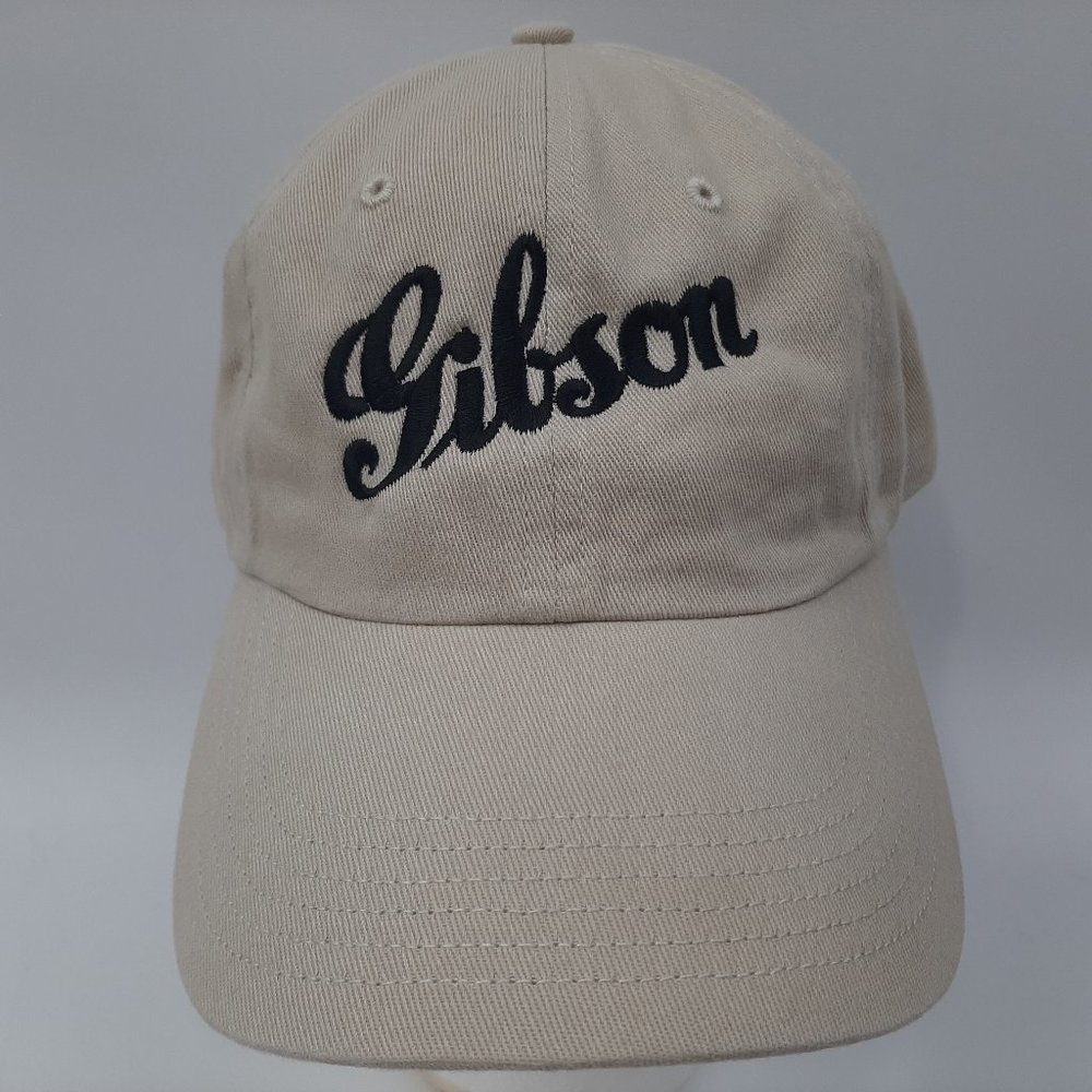 Gibson Guitars Embroidered Richardson Unstructured Relaxed Cotton Beige Cap Hat